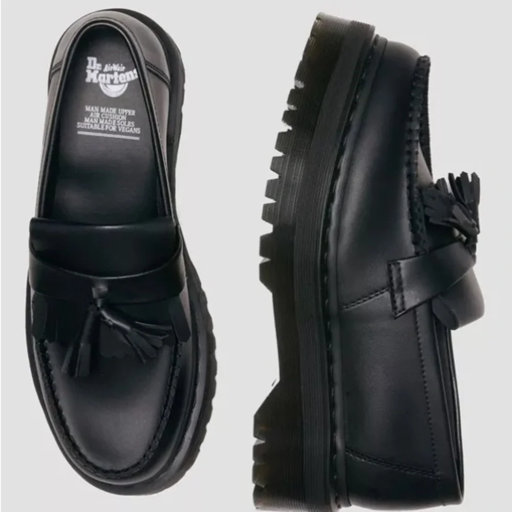 Dr. Martens Vegan Adrian Felix Tassel Platform Loafers - Picture 2 of 5